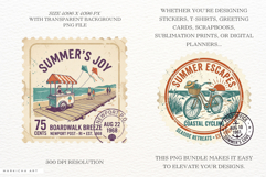 Summer Beach Postage Stamps Clipart Product Image 2