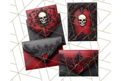 Gothic Christmas Clipart Dark Holiday PNG, Dark Christmas Product Image 2