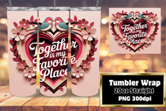 MODERN 20oz Sublimation Design , Valentines Day Product Image 1