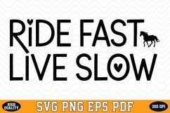 Ride Fast Live Slow SVG Design | SVG Cut files Product Image 1