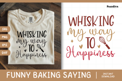 Funny Baking Saying SVG For Baker | Whisking My Way Product Image 1
