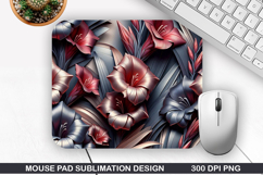 3D Flowers Mouse Pad Sublimation, Flowers Mouse Pad PNG Product Image 1