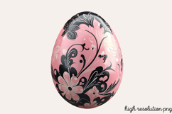 Pink Black Easter Clipart PNG Product Image 1