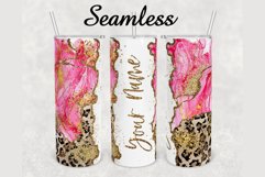 Leopard Print Glitter Marble 20oz sublimation design tumbler Product Image 1
