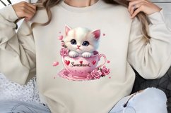 Valentines Day Kitty Cups Clipart PNG Product Image 1