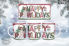 Happy Pawlidays Mug Wrap - Christmas Mug Sublimation Product Image 1