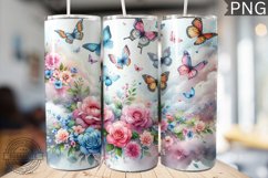 Butterflies Tumbler Sublimation - Tumbler PNG Design Product Image 1