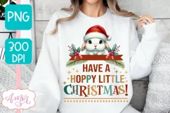 Hoppy Christmas PNG, Bunny lover sublimation design Product Image 3