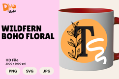 Wildfern Boho Floral Monogram Product Image 1