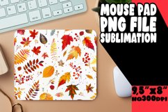Autumn Leaves Watercolor Mouse Pad for Fall Product Image 1