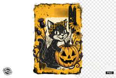 Distressed Vintage Halloween Design Clipart Product Image 1