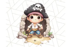 Cartoon Pirate Kids and Animals PNG Clipart for Fun Designs Product Image 2