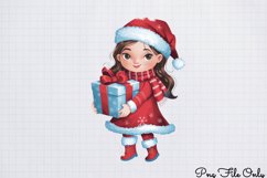 Cute Watercolor Christmas Farm Clipart PNG Product Image 1