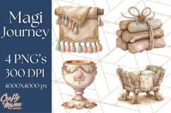 Gifts of the Magi Clip Art, Christian Christmas PNG Clipart Product Image 1