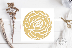 Floral card paper cut / Wedding template card svg Product Image 1