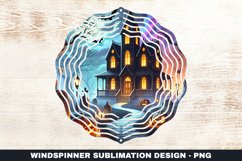 Halloween House Wind Spinner Sublimation Design Product Image 1