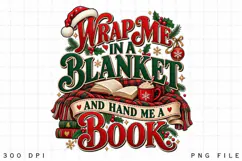 Wrap Me in a Blanket and Hand Me a Book Christmas Design Product Image 2