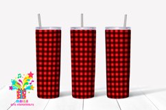 Buffalo Plaid Christmas Skinny tumbler Sublimation #7 Product Image 1