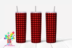 Buffalo Plaid Christmas Skinny tumbler Sublimation #7 Product Image 1