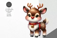 Christmas clipart, Reindeer clipart, Winter clipart Product Image 1