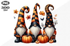 Halloween Gnomes Sublimation - Clipart PNG Design Product Image 1