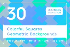 30 Colorful Squares Geometric Backgrounds Product Image 1