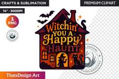 Cute Halloween Slogan Clipart PNG, halloween clipart, kawaii Product Image 1