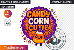 Cute Halloween Slogan Clipart PNG, halloween clipart, kawaii Product Image 1