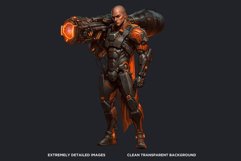 CyberPunk Character Clipart Set,Post-Apocalyptic sublimation Product Image 3