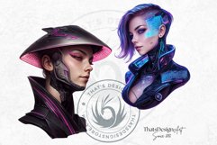 CyberPunk Character Clipart Set,Post-Apocalyptic sublimation Product Image 5