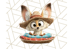 Cute Safari Animal Clipart with Jungle Accessories Png Product Image 2
