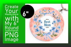 Mother's Day Sublimation Circle Keychain Product Image 1