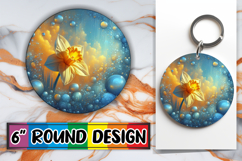 Unique Circle Keychain Magic, 3D Flower Product Image 1