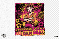 Funny Summer Grandma PNG Illustration Product Image 1