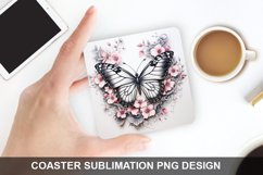 4Th Of July Butterfly - Coaster Sublimation Design Product Image 1
