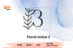 Floral Initial - HandDrawn Monogram Alphabet SVG|PNG|JPG Product Image 1
