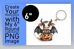 Funny Cow Round Design for Keychain Tumblers Product Image 1