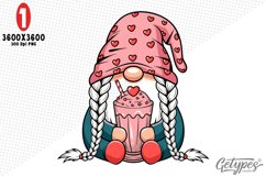 Valentine Gnome Sublimation Clipart - High Quality Design Product Image 3