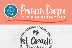 First Grade Teacher svg - a 1st grade teacher unisex design Product Image 6