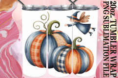 RADIANT ENCOUNTERS 20oz TUMBLER WRAP, Pumpkin Watercolor Product Image 1