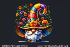 Sugar skull PNG, Mexican Day of the dead Gnome clipart Product Image 2