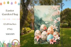 Easter Eggs Garden Flag, Floral Easter Garden Flag Product Image 1