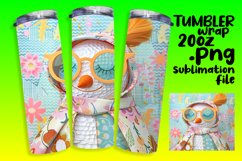 Summer Christmas Snowman Tumbler Wrap 20oz Winter Product Image 1