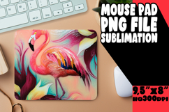 Vibrant mouse pad SUBLIMATION PNG, Flamingo Product Image 1