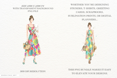 Fashionable Summer Girl Clipart Product Image 2
