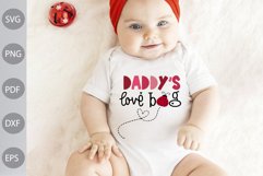 Daddy's Love Bug Svg Cut Files/ Design Cute For Kids Product Image 2