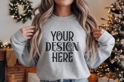 Ash Gildan 18500 Sweatshirt Mockup, Unisex mockups Product Image 1
