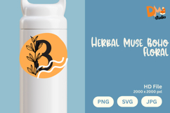Herbal Muse Boho Floral Monogram Product Image 1