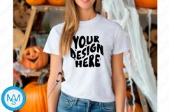 White women Tshirt Mockup, Halloween tshirt mockup Product Image 1