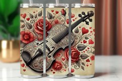Valentine Tumbler Wrap 20 oz - violin Product Image 1